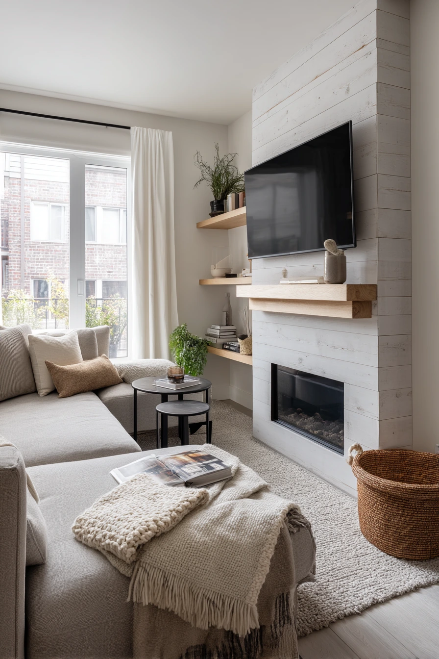 tv above fireplace layout ideas 5