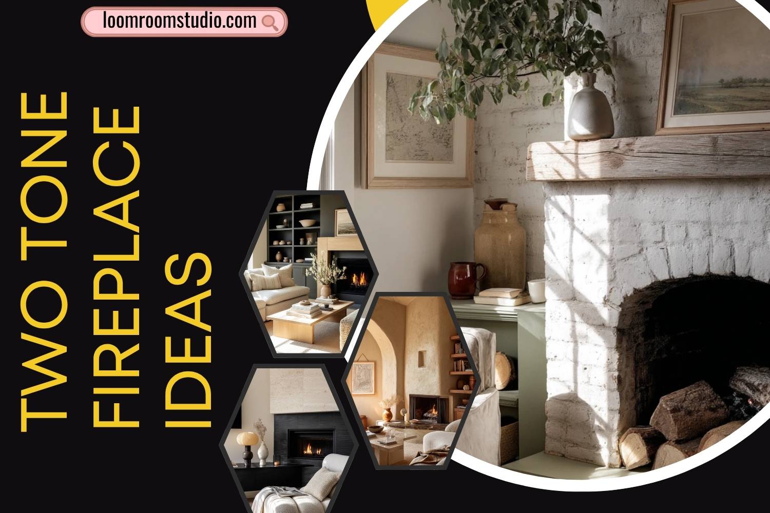two tone fireplace ideas