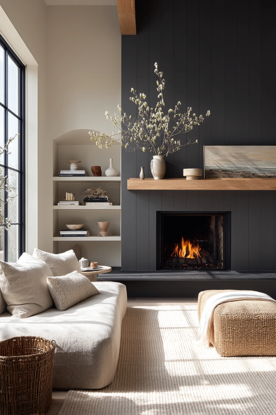 two tone fireplace ideas 1