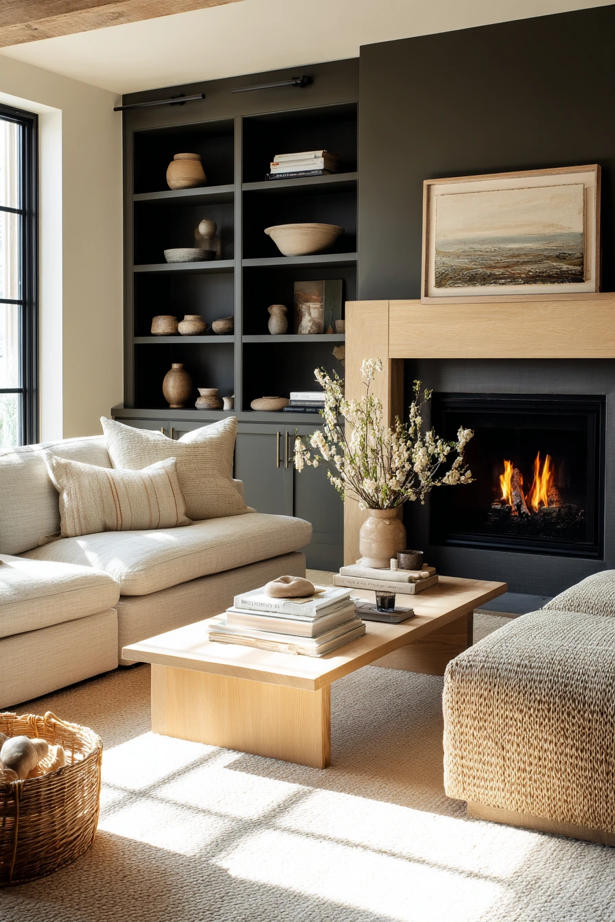 two tone fireplace ideas 2
