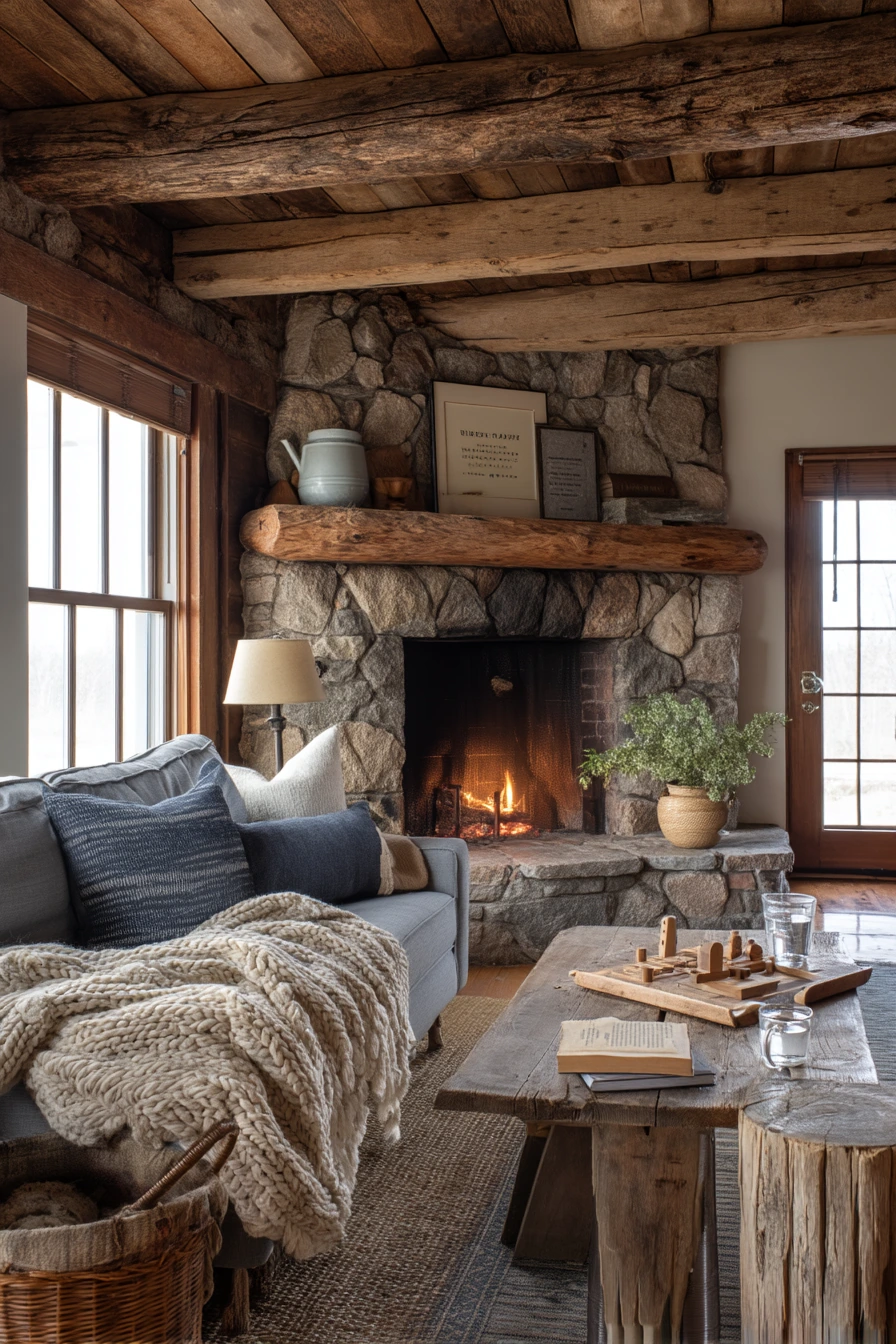 two tone fireplace ideas 28