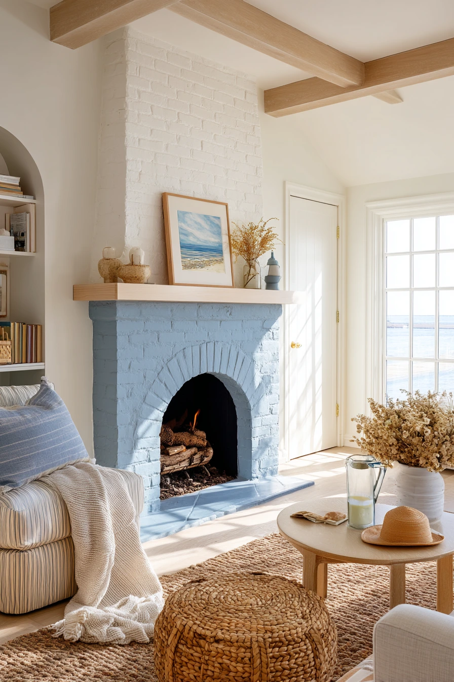two tone fireplace ideas 36