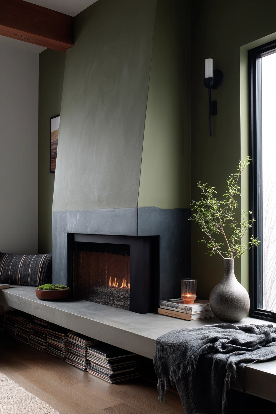 two tone fireplace ideas 38