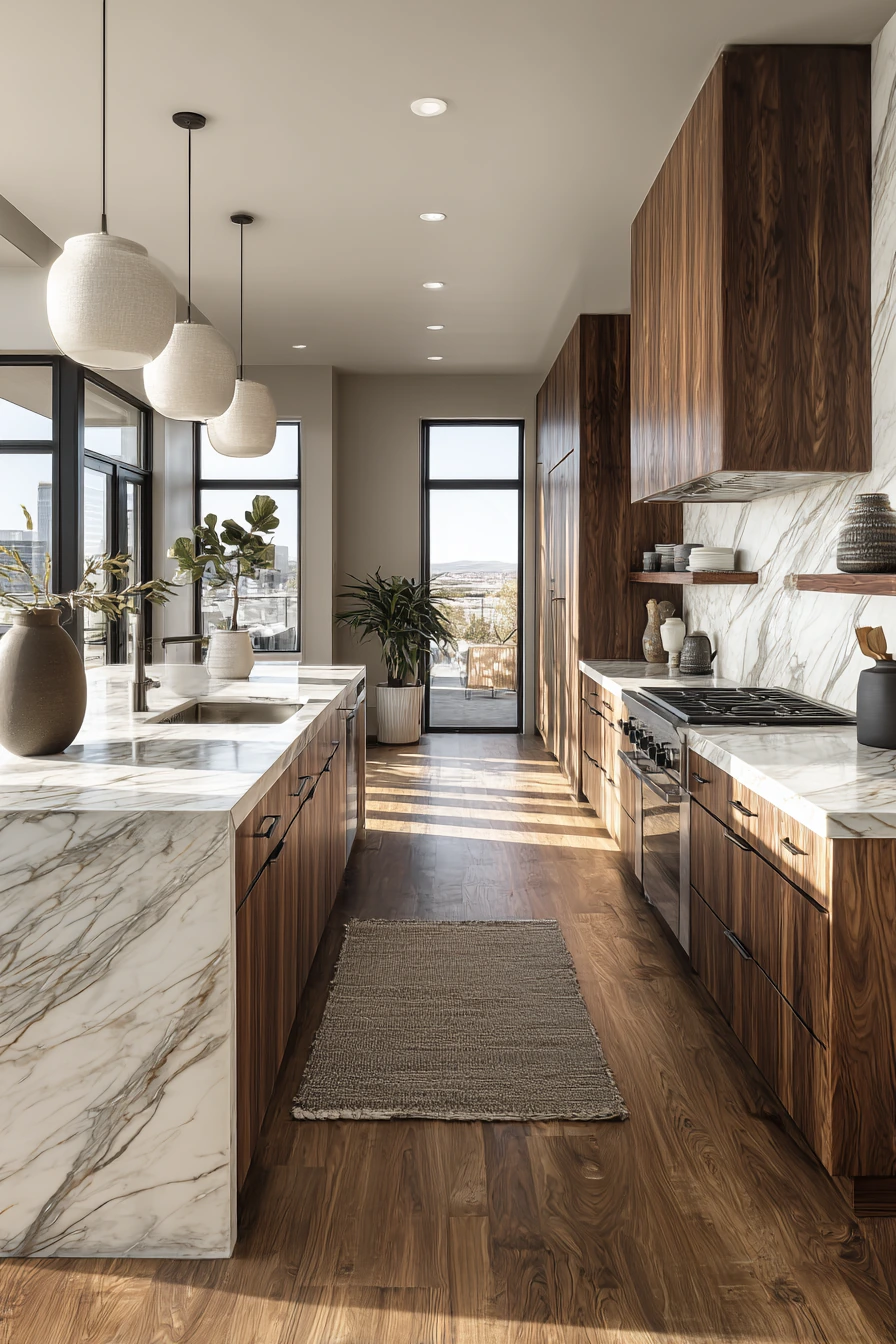 walnut kitchen cabinets 2