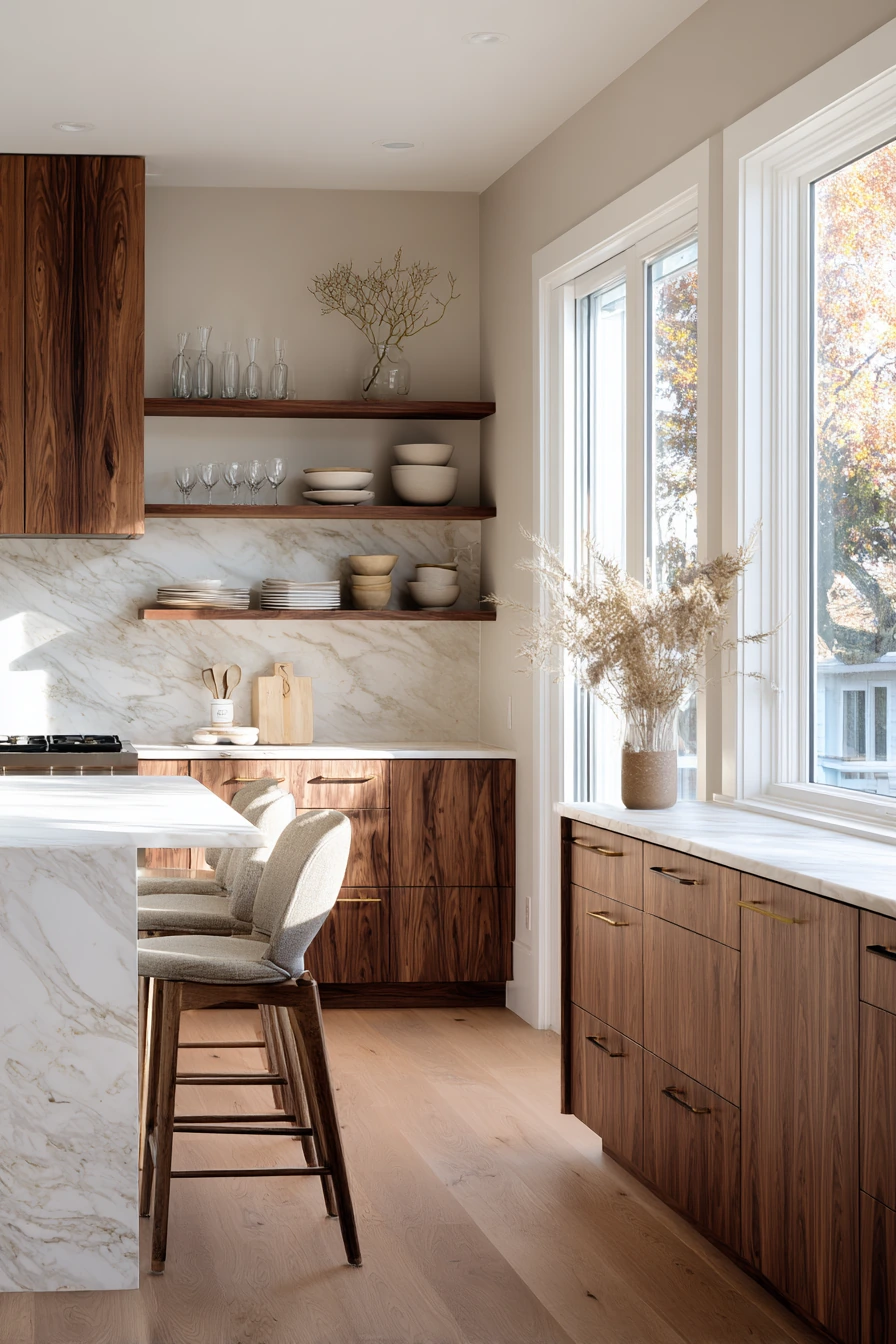 walnut kitchen cabinets 9