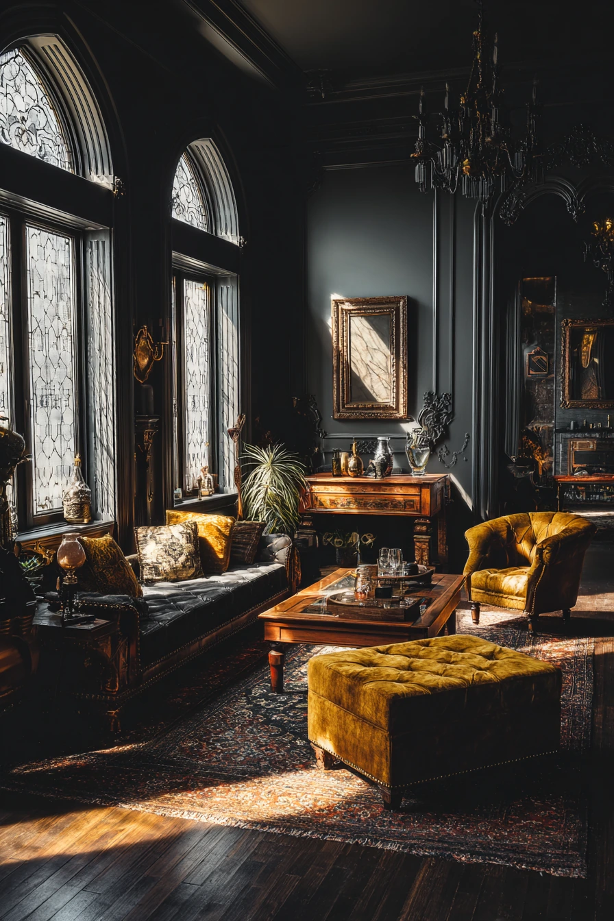 western gothic living room 15