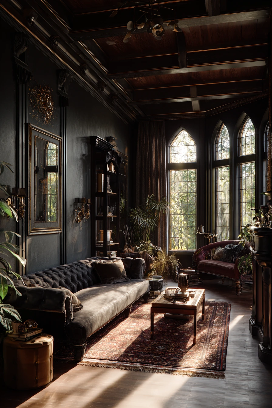western gothic living room 16