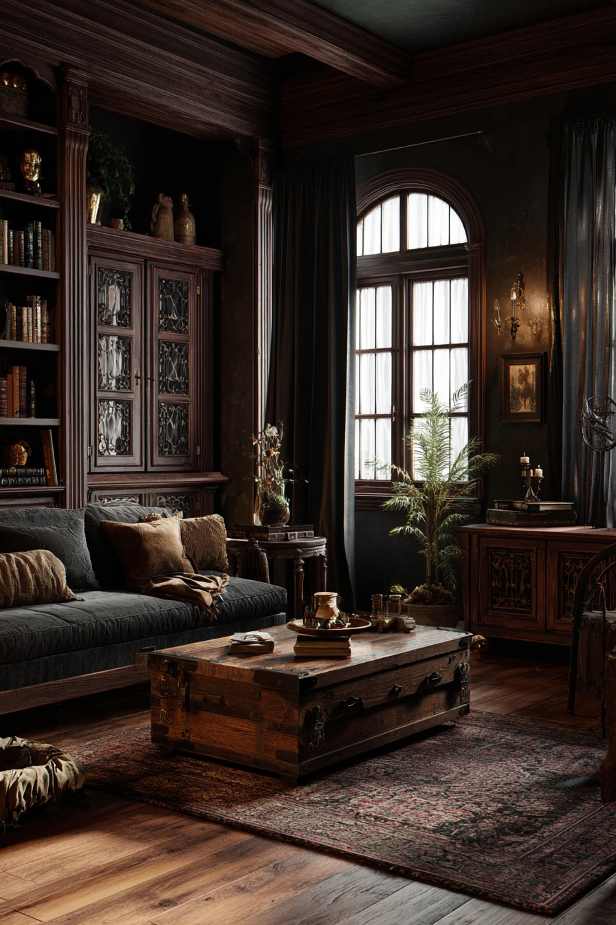 western gothic living room 36