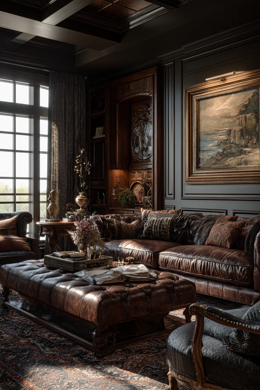 western gothic living room 37