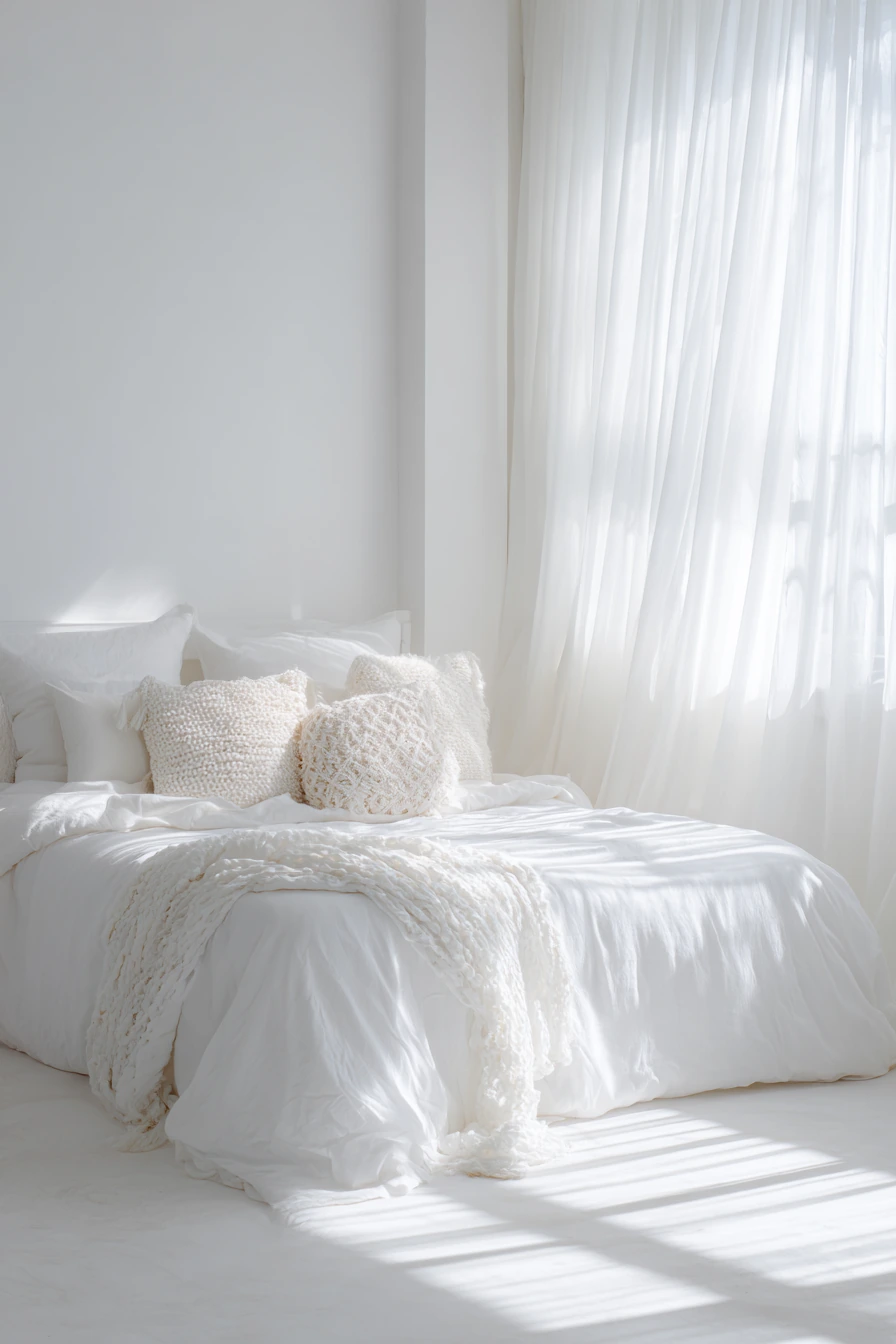 white aesthetic bedroom ideas 18