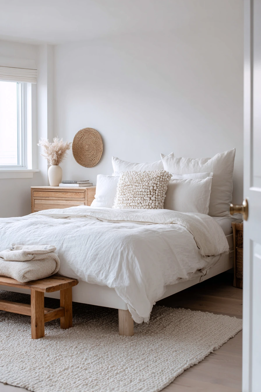 white aesthetic bedroom ideas 30