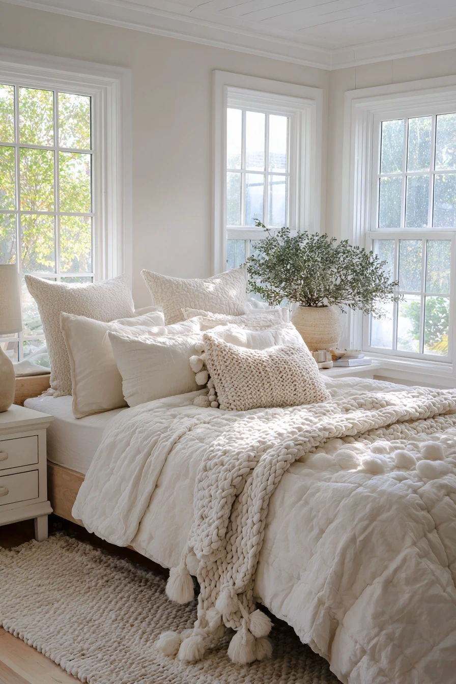 white aesthetic bedroom ideas 5