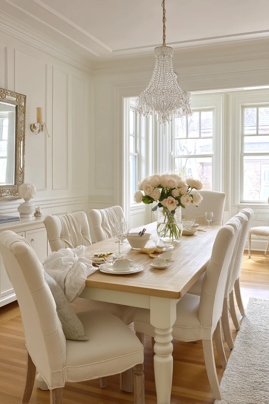 white dining room ideas 34