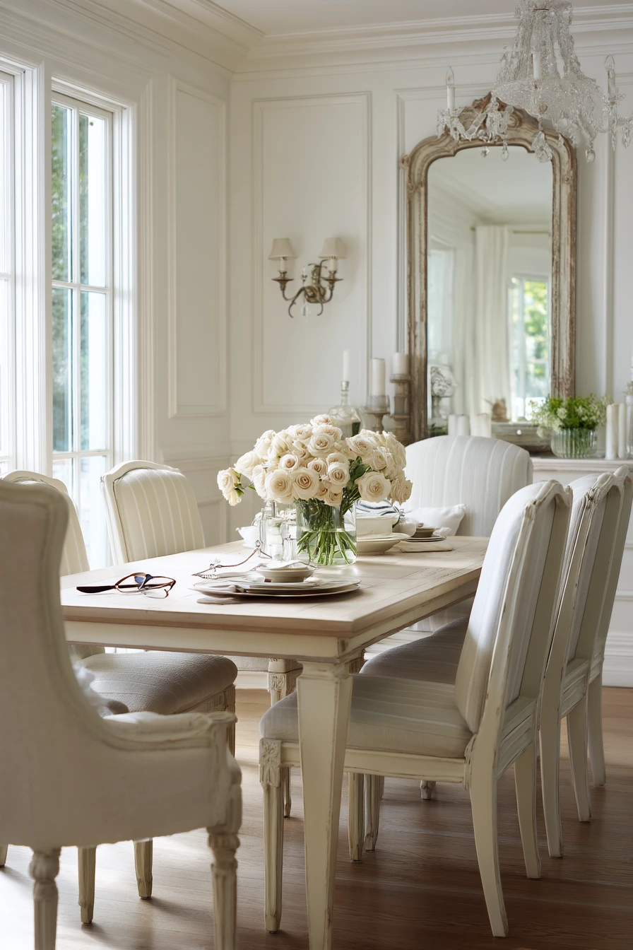 white dining room ideas 36