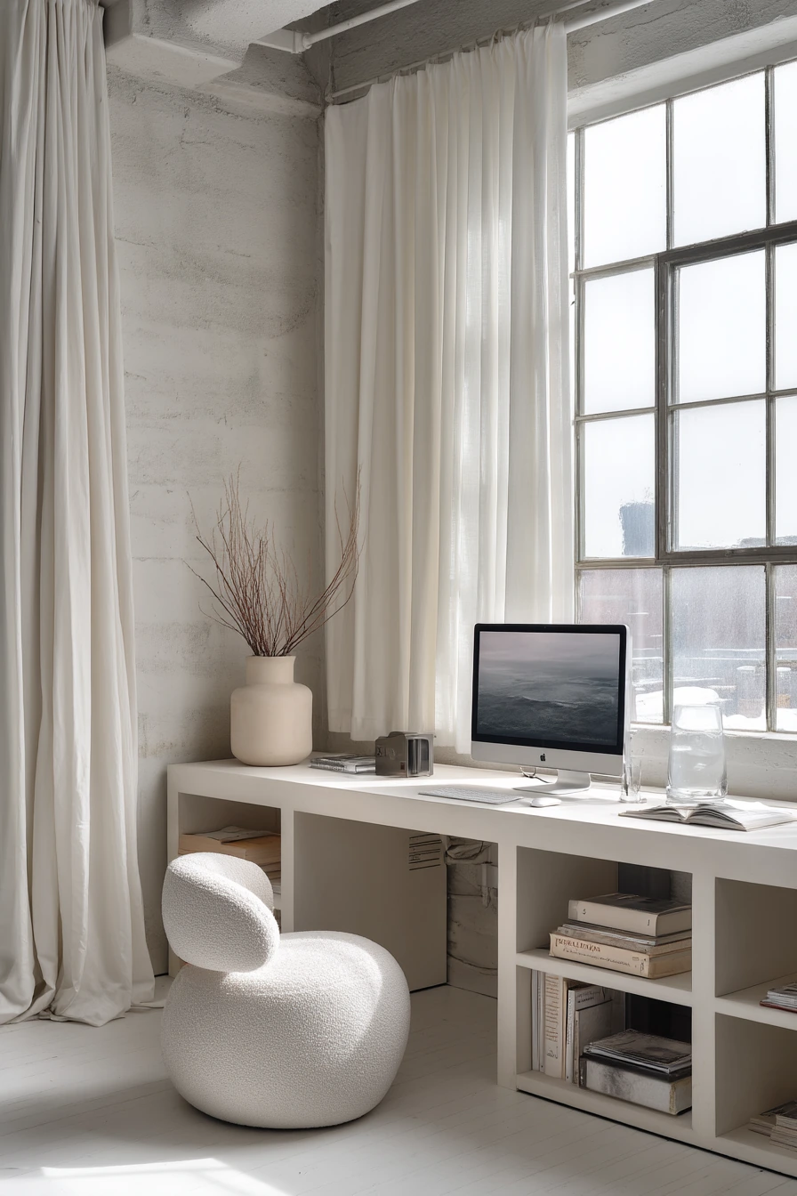 white home office ideas 12