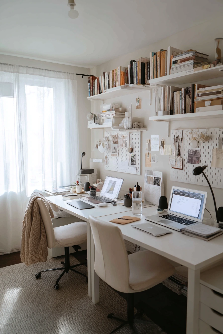 white home office ideas 36